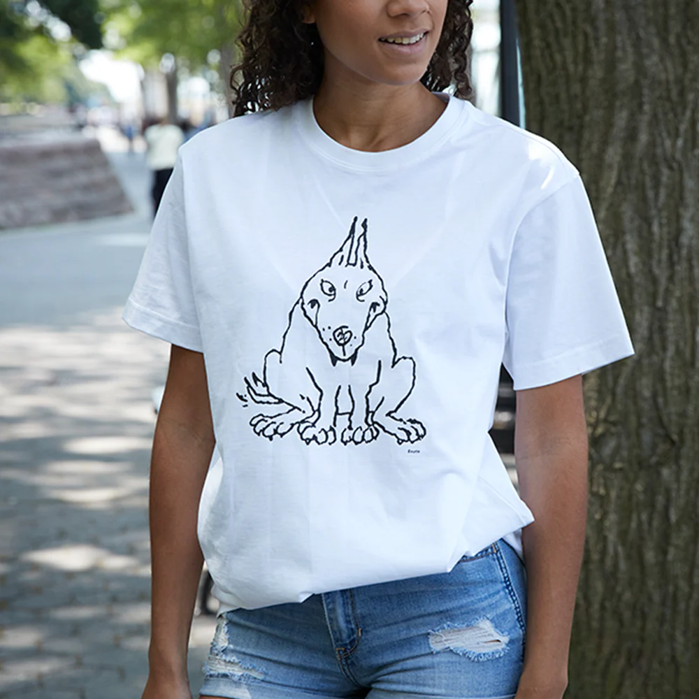 George Booth’s Loyal Hound T-Shirt in White - Image 3