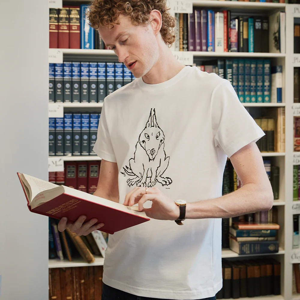 George Booth’s Loyal Hound T-Shirt in White - Image 4