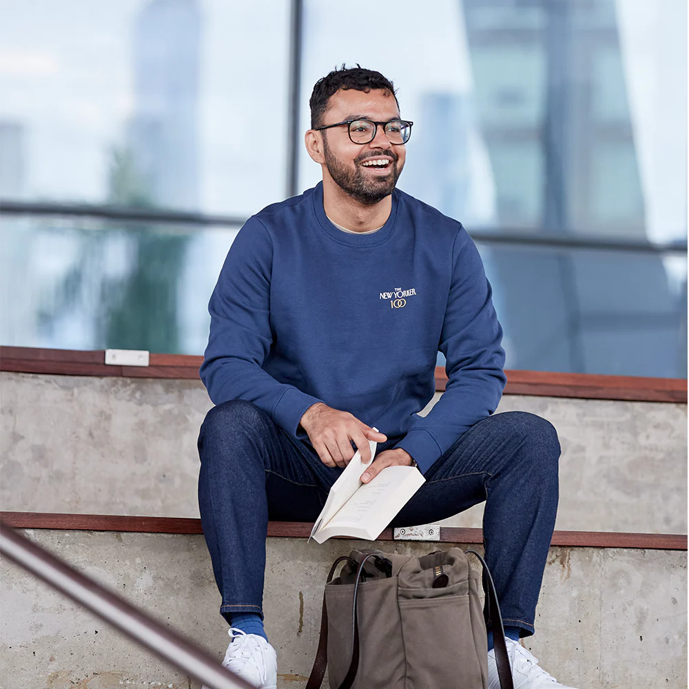 The 100th Anniversary Crewneck in Navy - Image 3